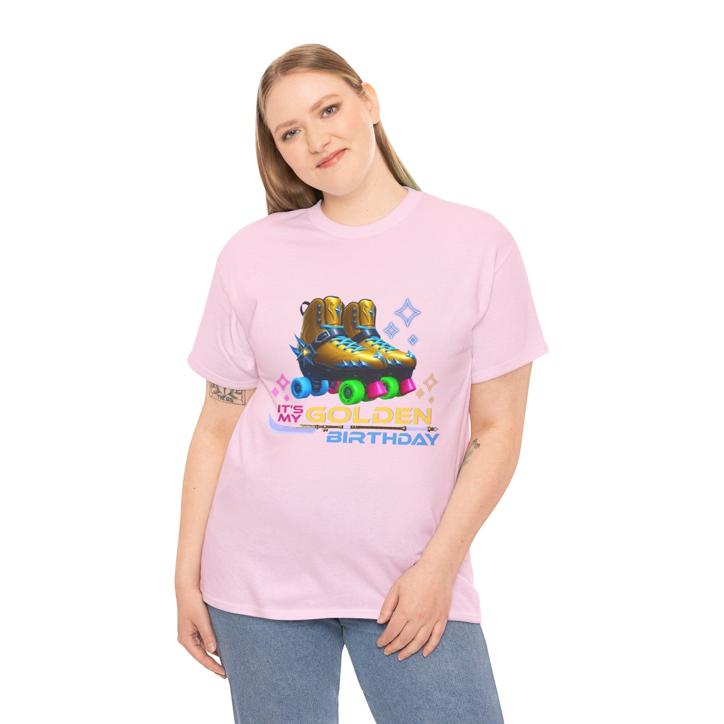 It's My Golden Birthday  - Adult and Teens Roller Skate Graphic T-Shirt – 100% Cotton, Female