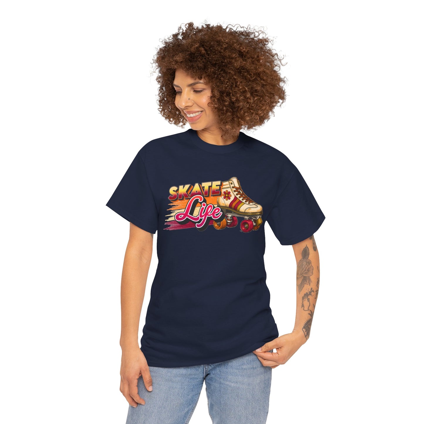 Retro Skate Life Graphic Tee - Vintage 70s 80s Roller Skating Shirt - Old School Skaters