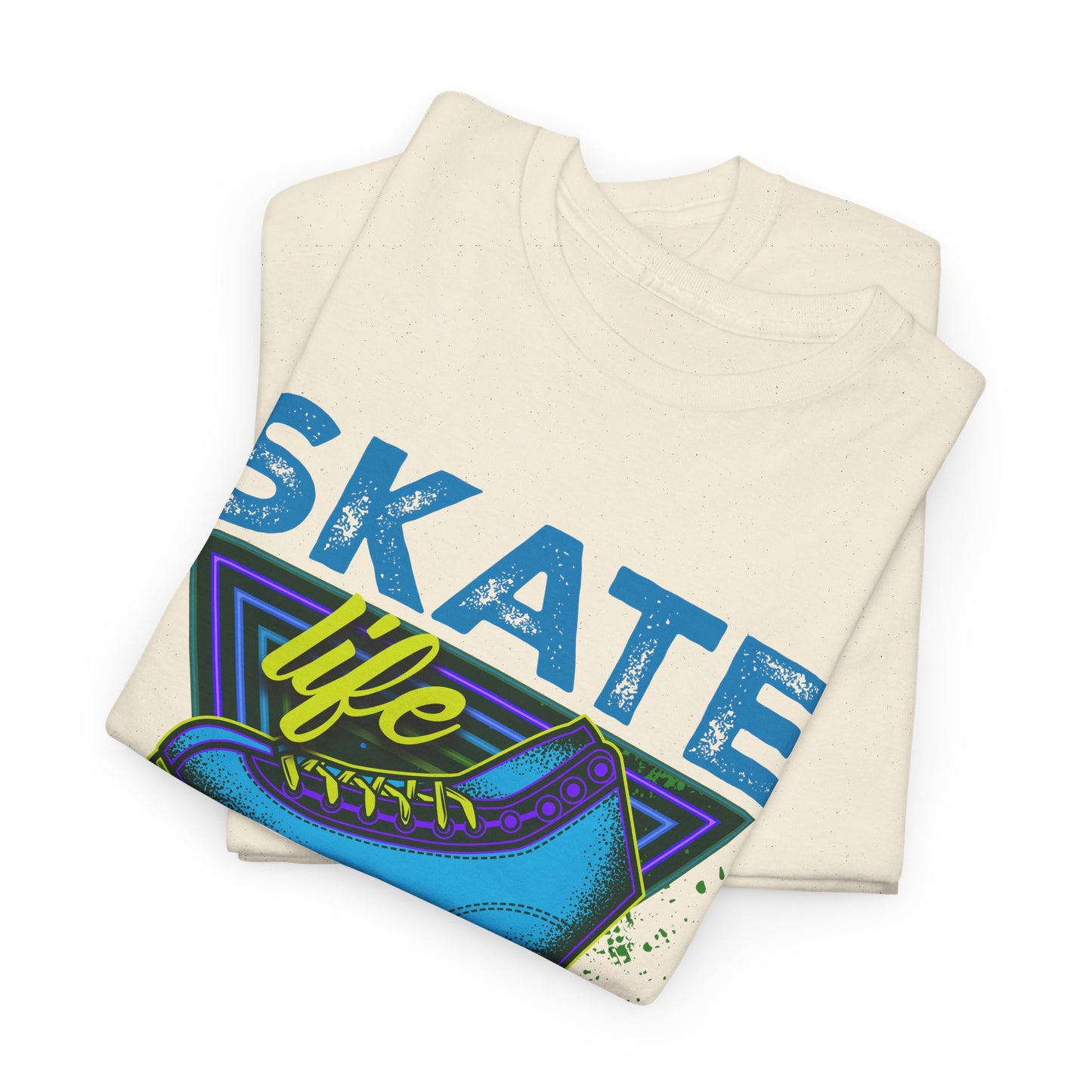 Jackson, NJ - Adult "Skate Life" Roller Skater T-Shirt (Blue Graphic)