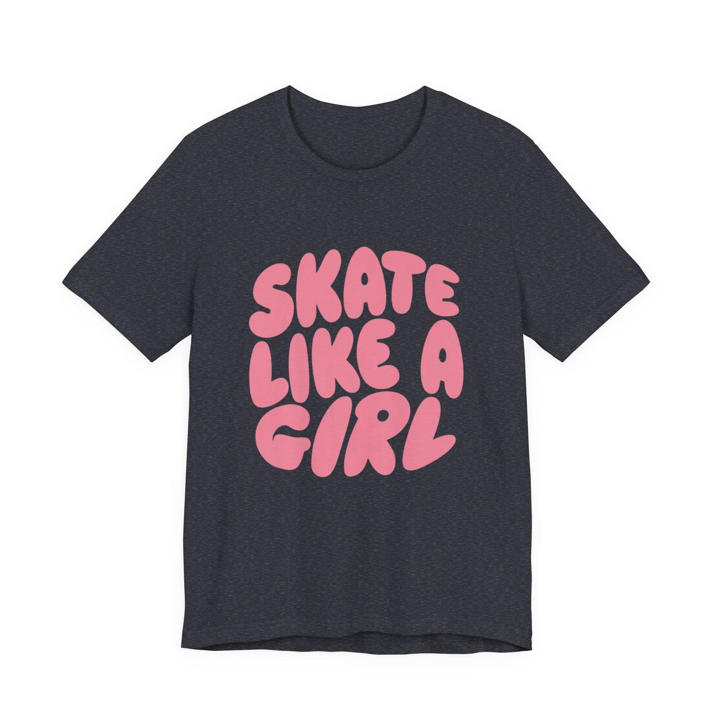 Women's "Skate Like A Girl" Roller Skate Graphic Cotton T-Shirt
