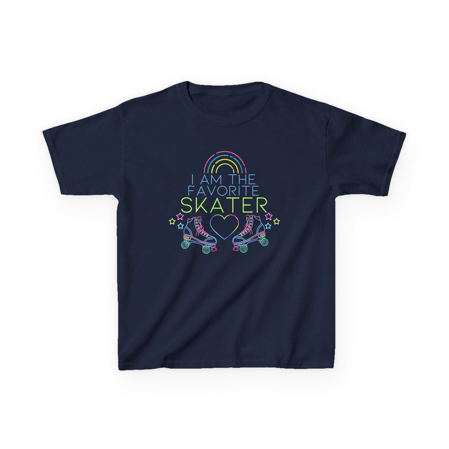 Kid's "I Am The Favorite Skater" Birthday Party T-Shirt, Roller Skating Tee