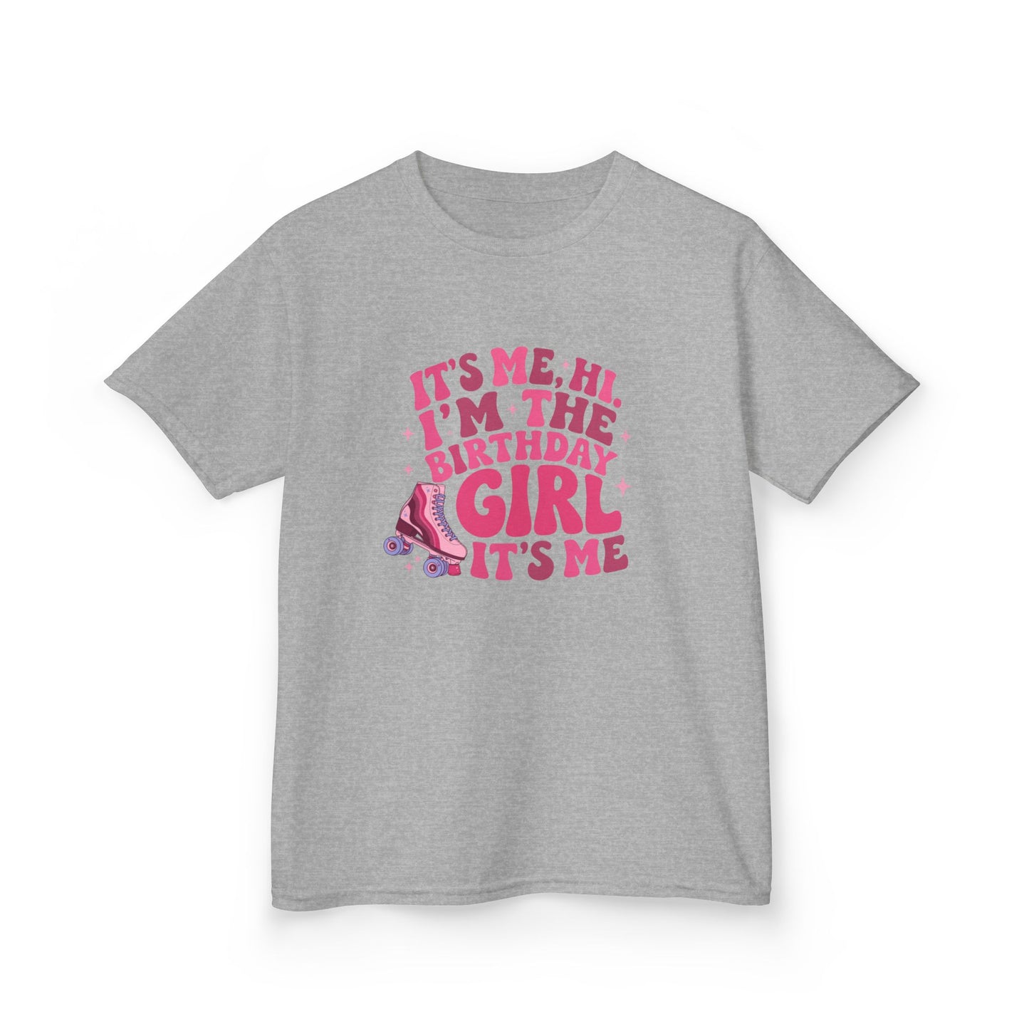 Girl's Birthday Roller Skating T-Shirt "Its Me, Hi I’m the Birthday Girl" Tee for Kids