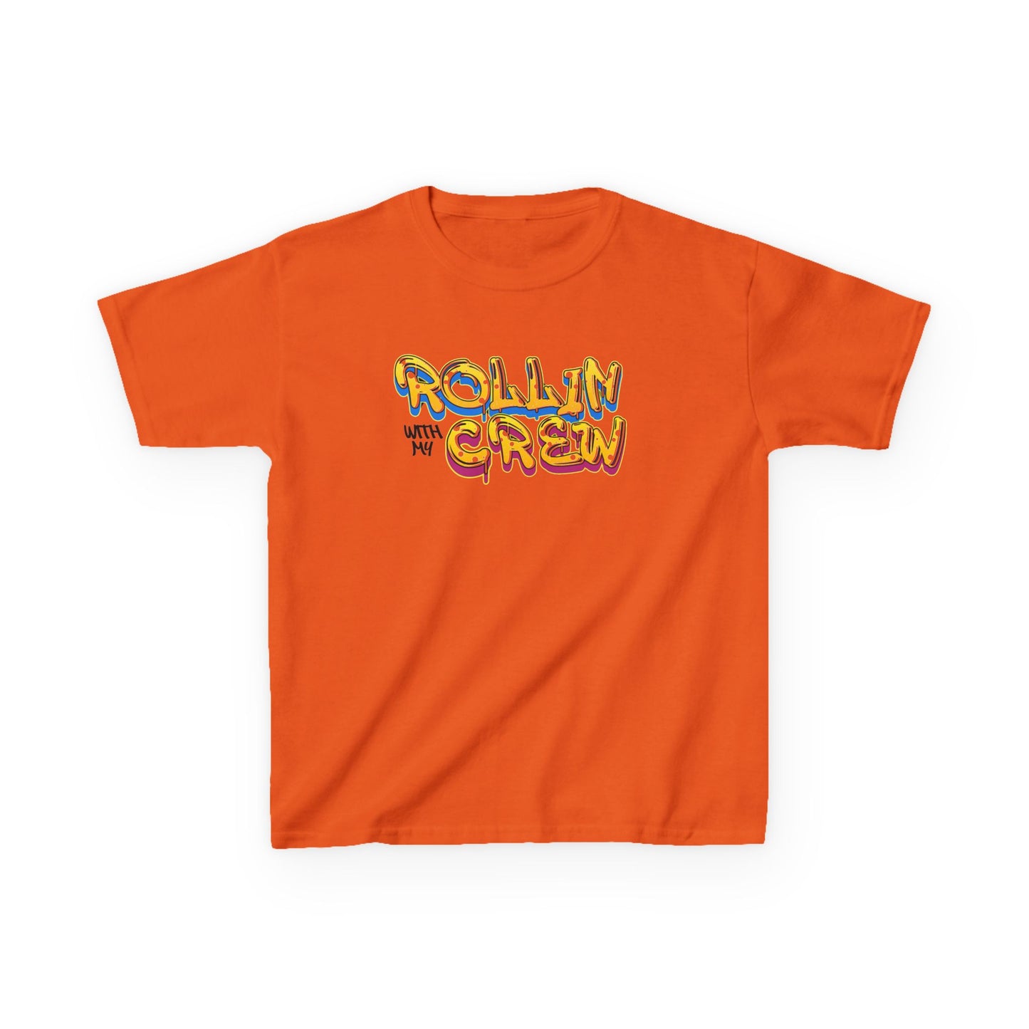 Kid's Roller Skating T-Shirt - Rollin With My Crew - Birthday Party Tee