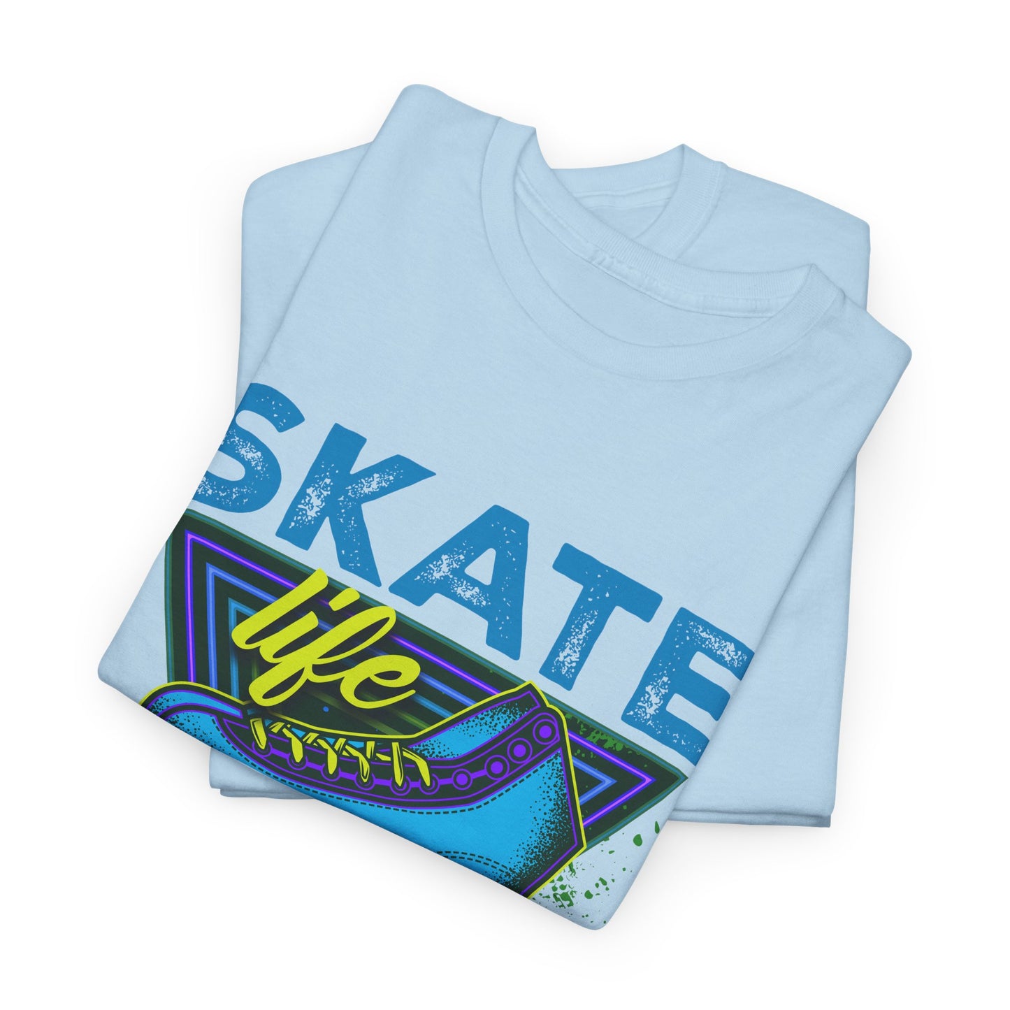 Unisex Roller Skating T-Shirt "Skate Life" Blue Graphic