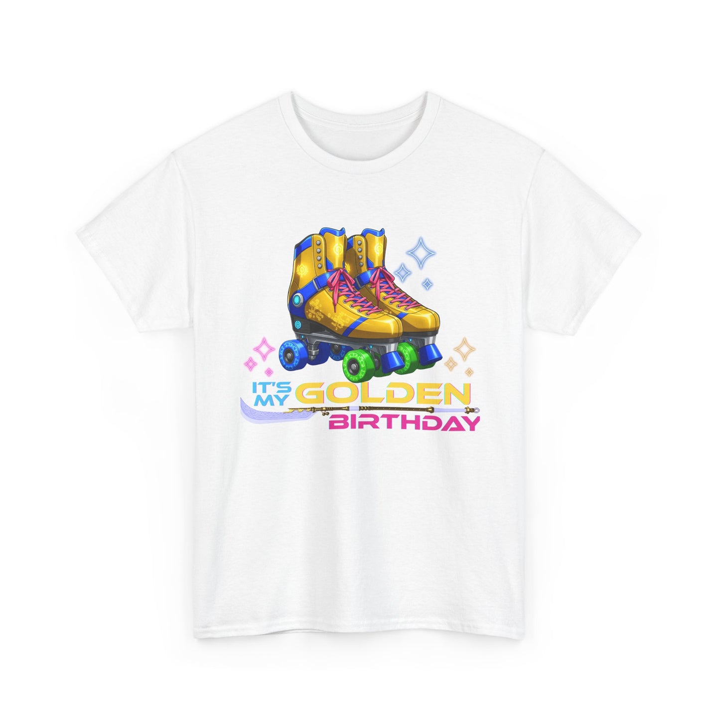 Golden Birthday - Adult Roller Skate Graphic T-Shirt – 100% Cotton
