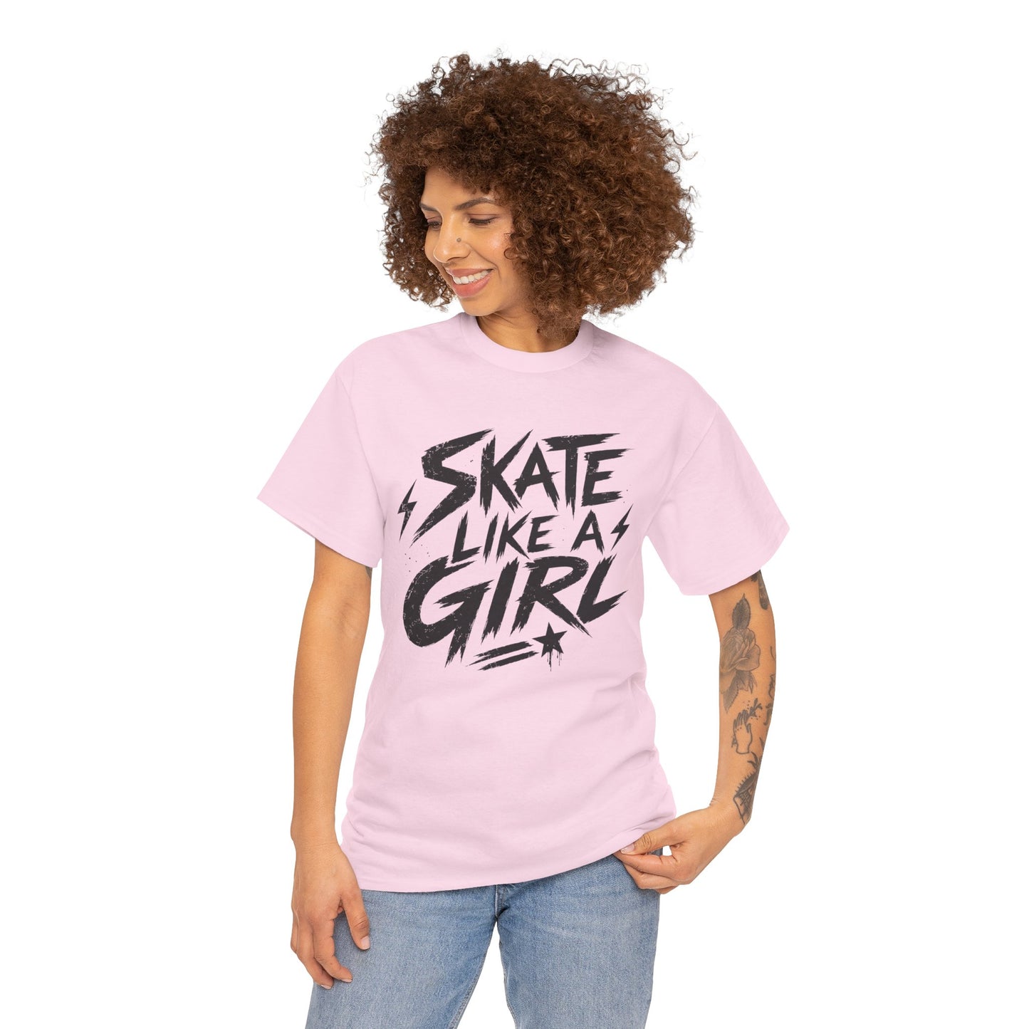 Adult Skate Like a Girl T-Shirt for Women | Roller Skating, Roller Derby, Ice Skating & Hockey Tee