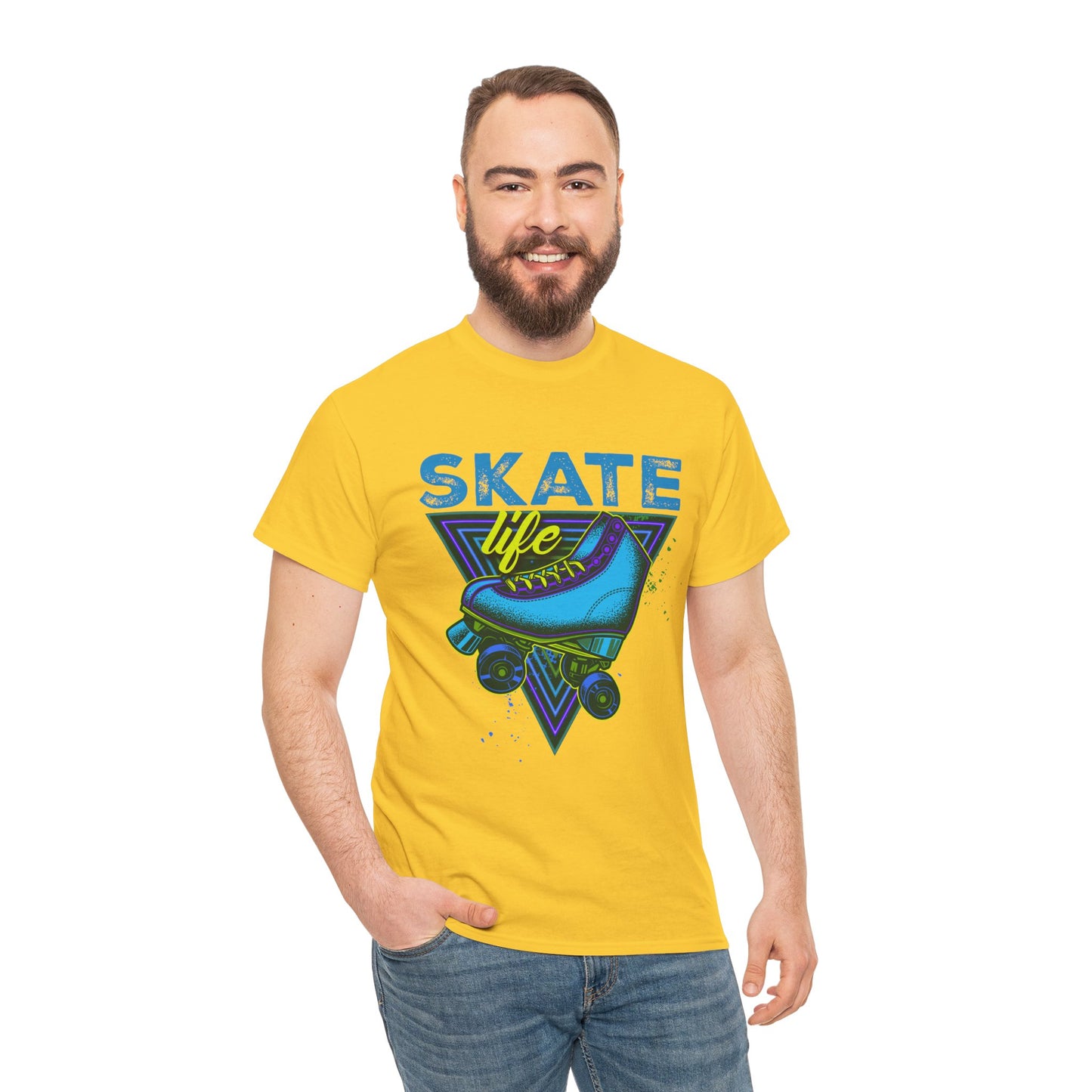 Unisex Roller Skating T-Shirt "Skate Life" Blue Graphic