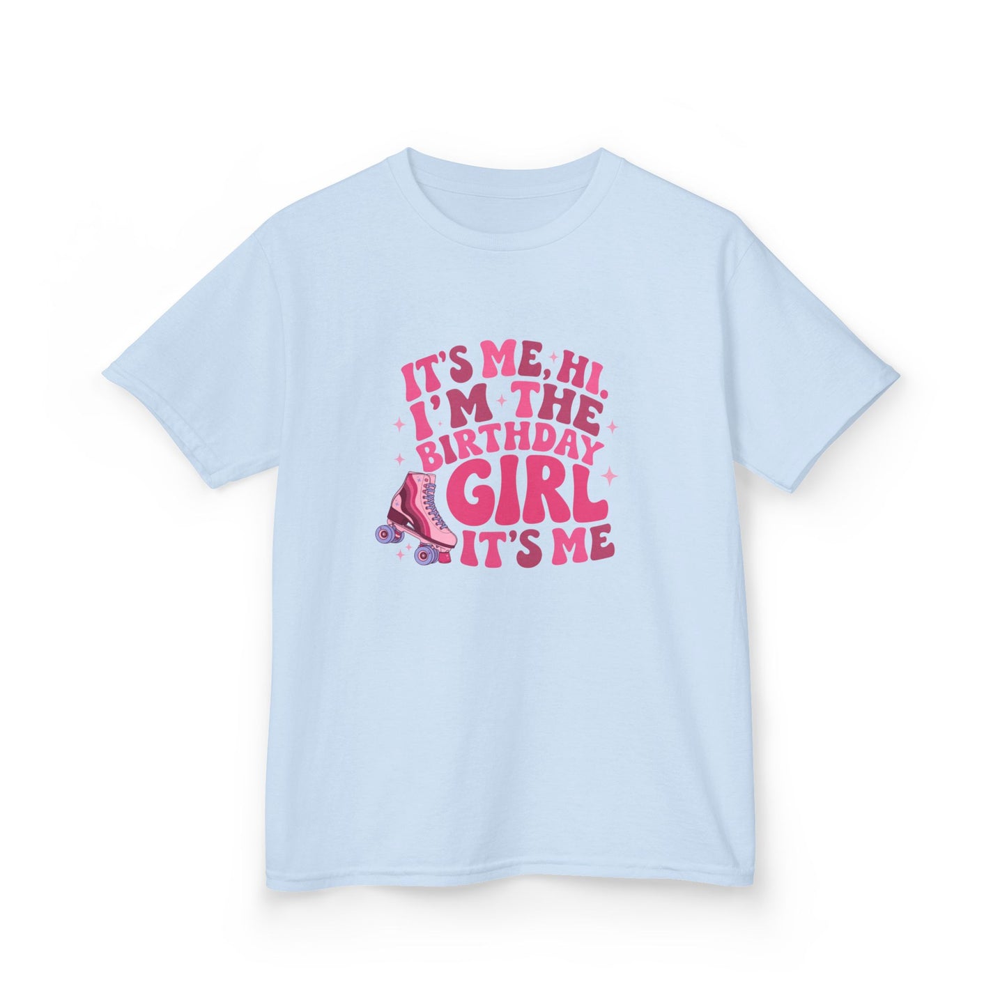 Girl's Birthday Roller Skating T-Shirt "Its Me, Hi I’m the Birthday Girl" Tee for Kids