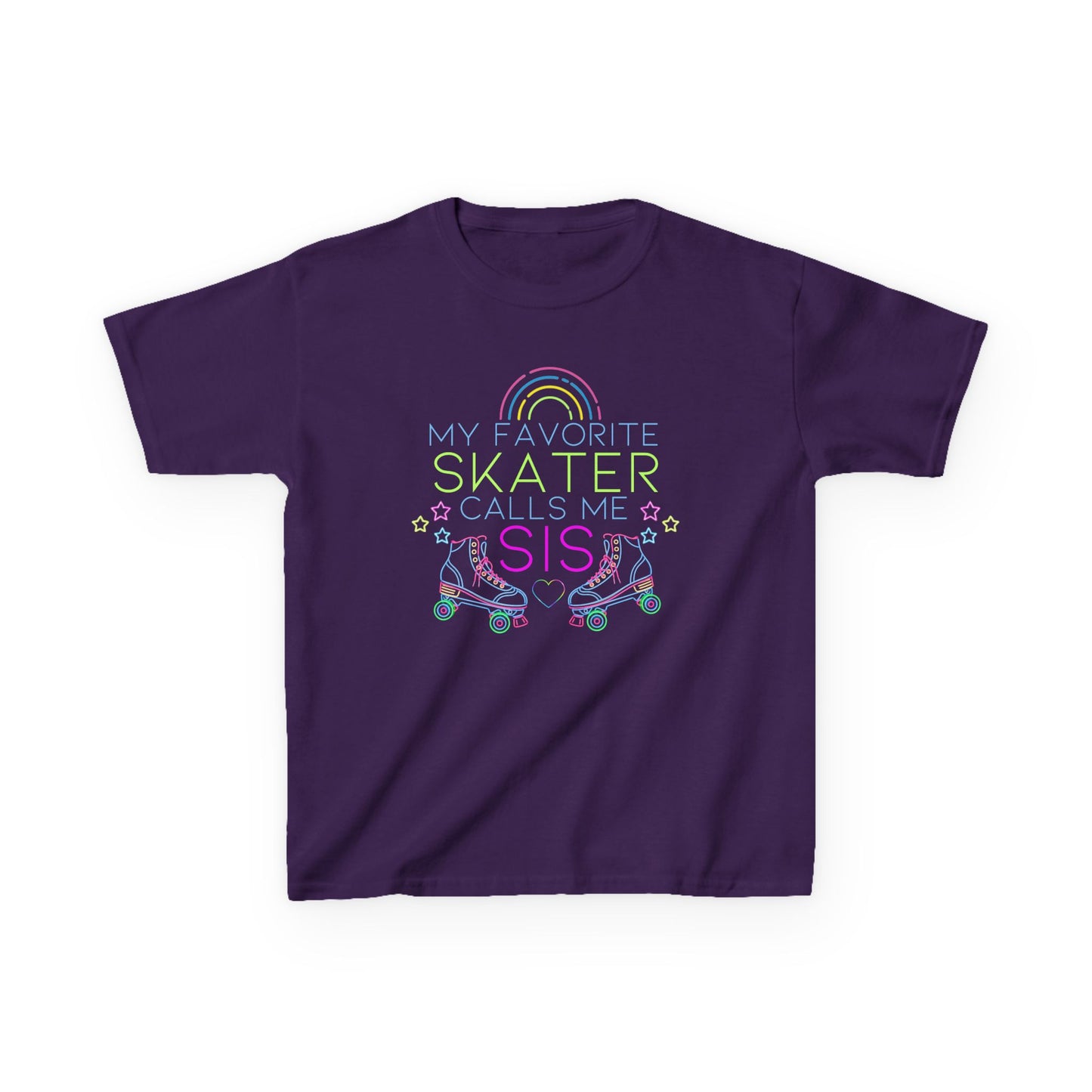 Girl's Birthday T-Shirt - My Favorite Skater Calls Me Sis - Graphic Tee for Kids