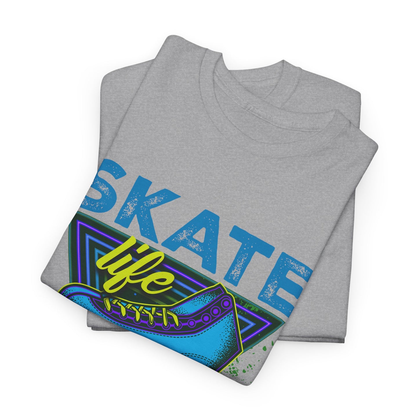 Unisex Roller Skating T-Shirt "Skate Life" Blue Graphic