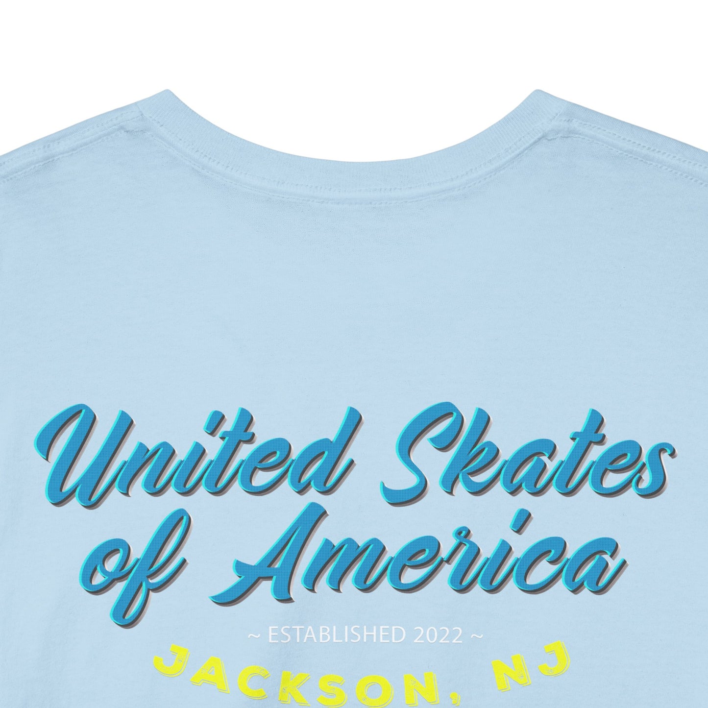 Jackson, NJ - Adult "Skate Life" Roller Skater T-Shirt (Blue Graphic)