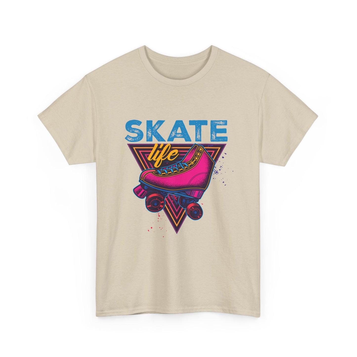 Adult Roller Skating T-Shirt - "Skate Life" - Pink Graphic