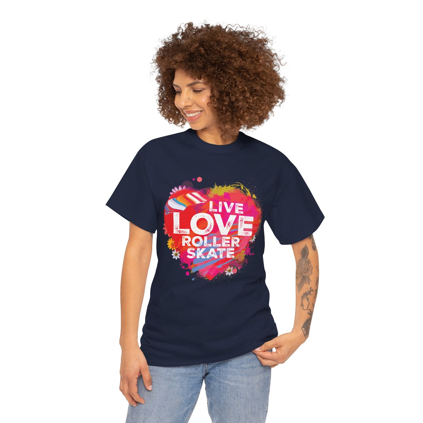 Women's "Live Love Roller Skate" T-Shirt for Skating Lovers
