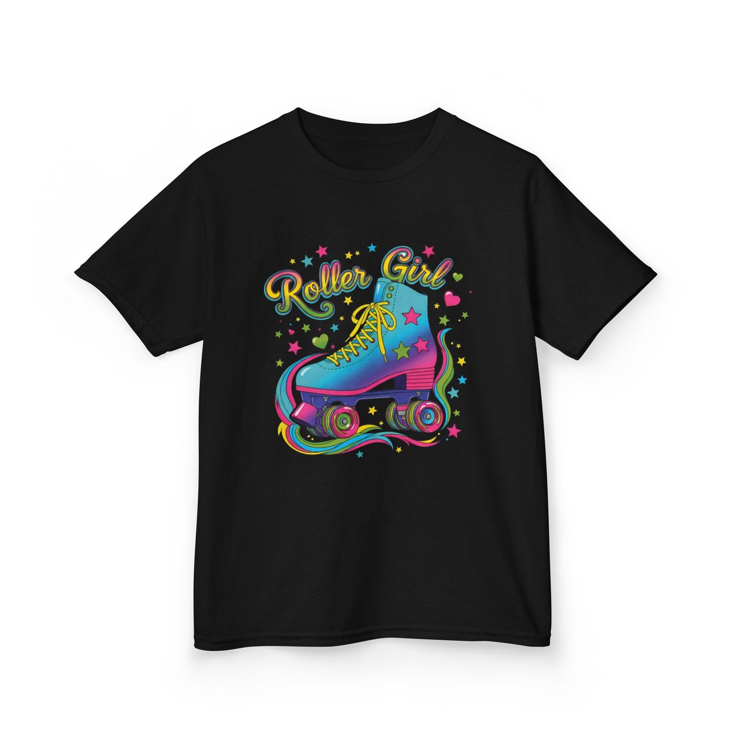 Girl's Roller Skating T-shirt - Roller Girl - Retro Graphic Shirt for Kids