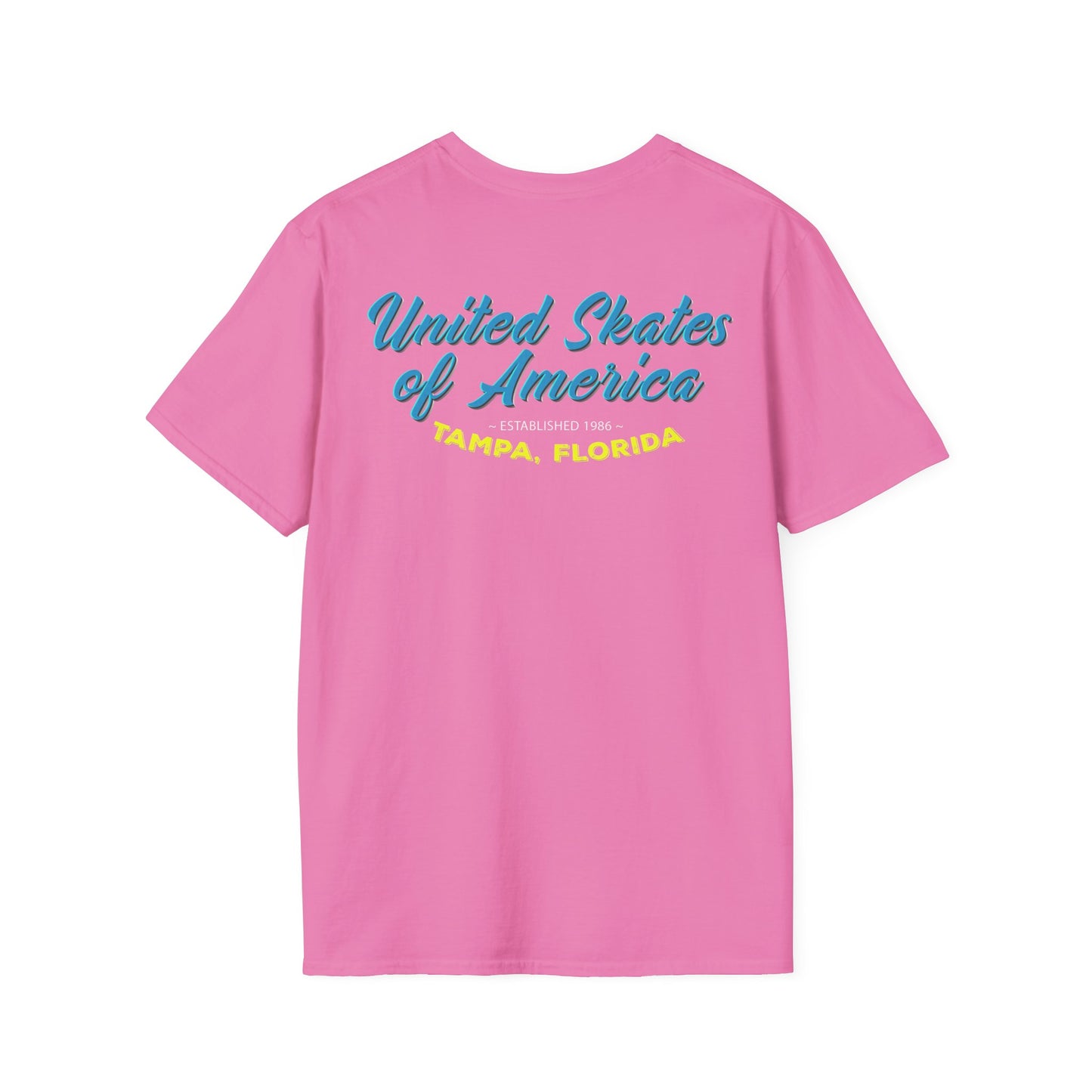 Tampa FL - Adult "Skate Life" Roller Skater T-Shirt (Blue Graphic)