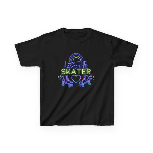 Kid's "I'm the Favorite Skater" Roller Skating Birthday Party Shirt for Boys and Girls