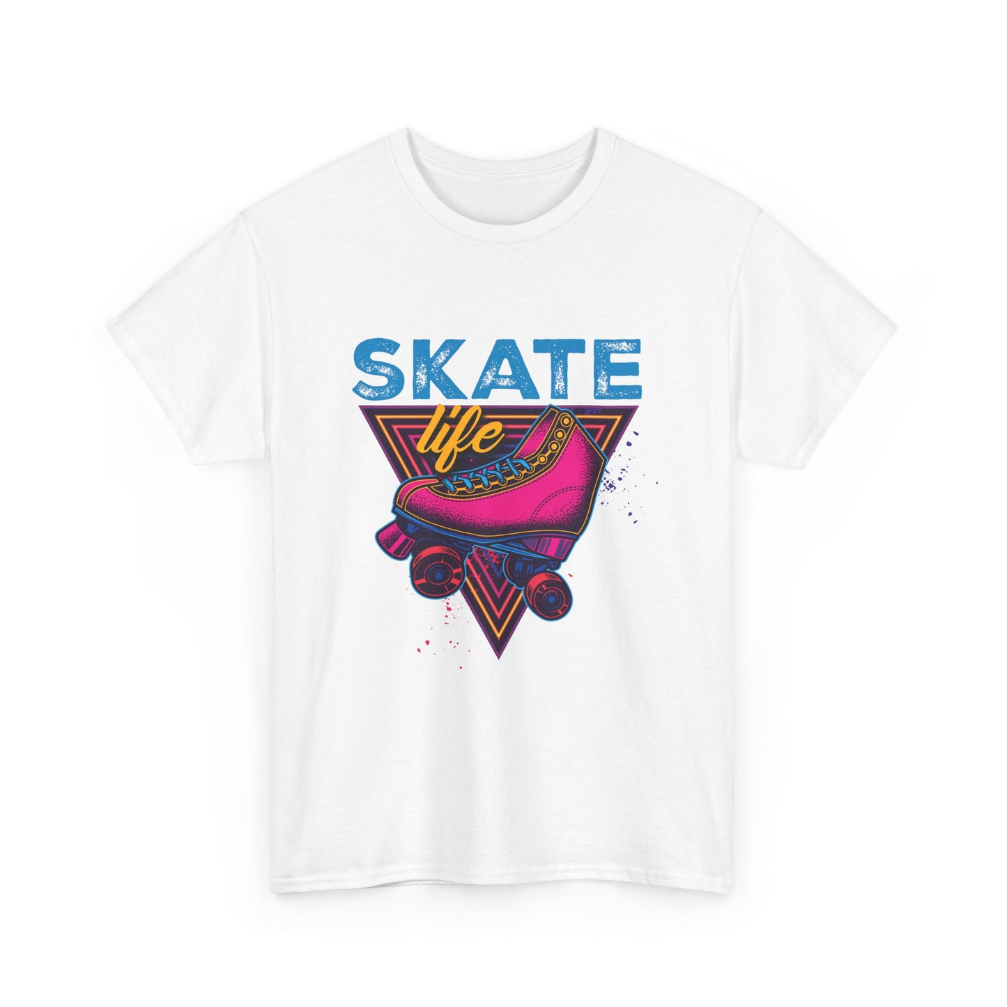 Adult Roller Skating T-Shirt - "Skate Life" - Pink Graphic