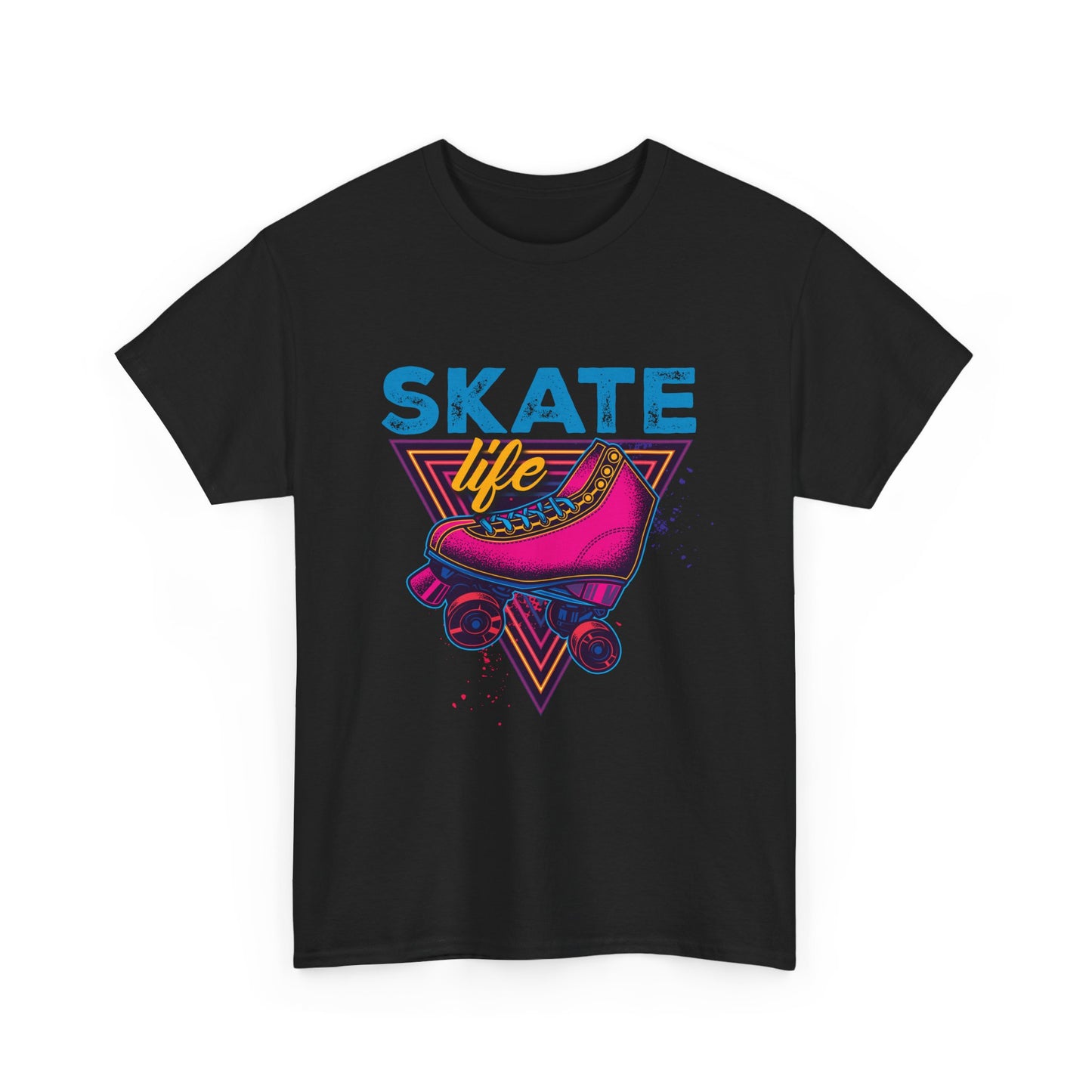 Adult Roller Skating T-Shirt - "Skate Life" - Pink Graphic