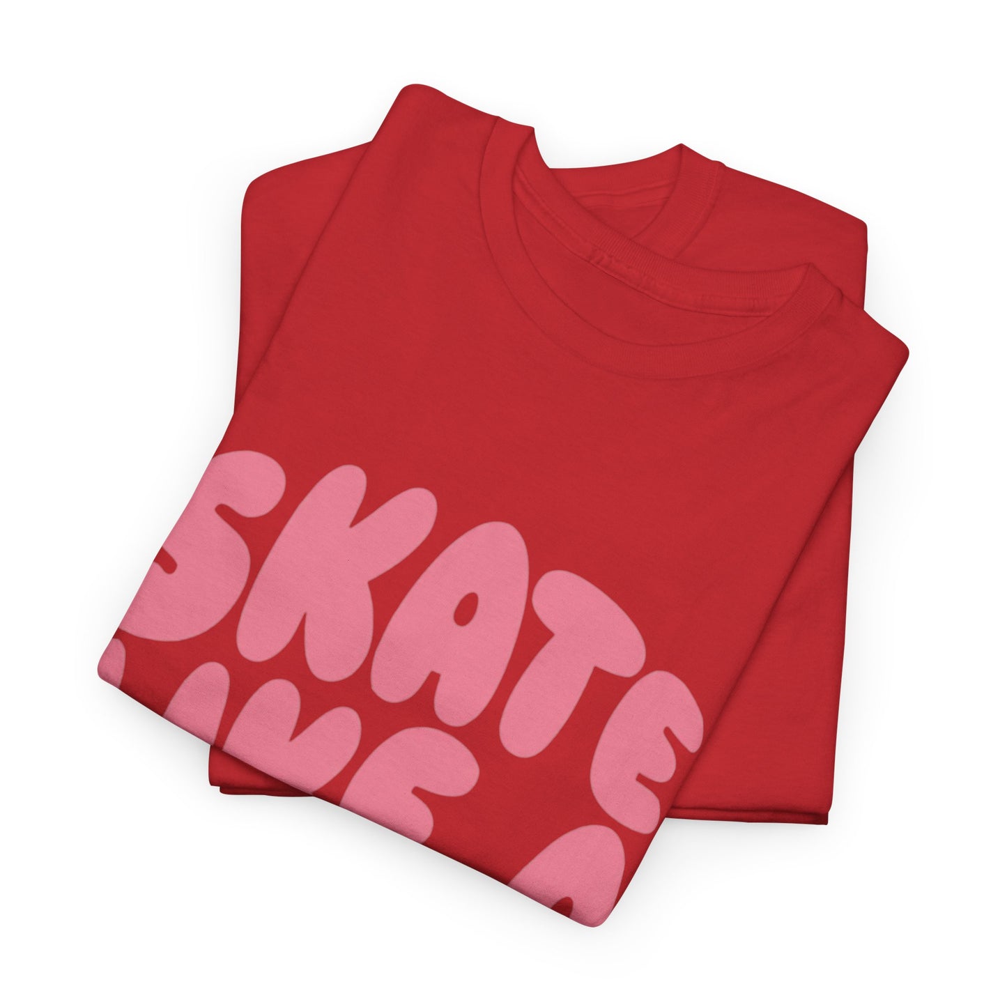 Women's Roller Skating T-Shirt - Skate Like A Girl - Bubble Letter Tee for Skaters