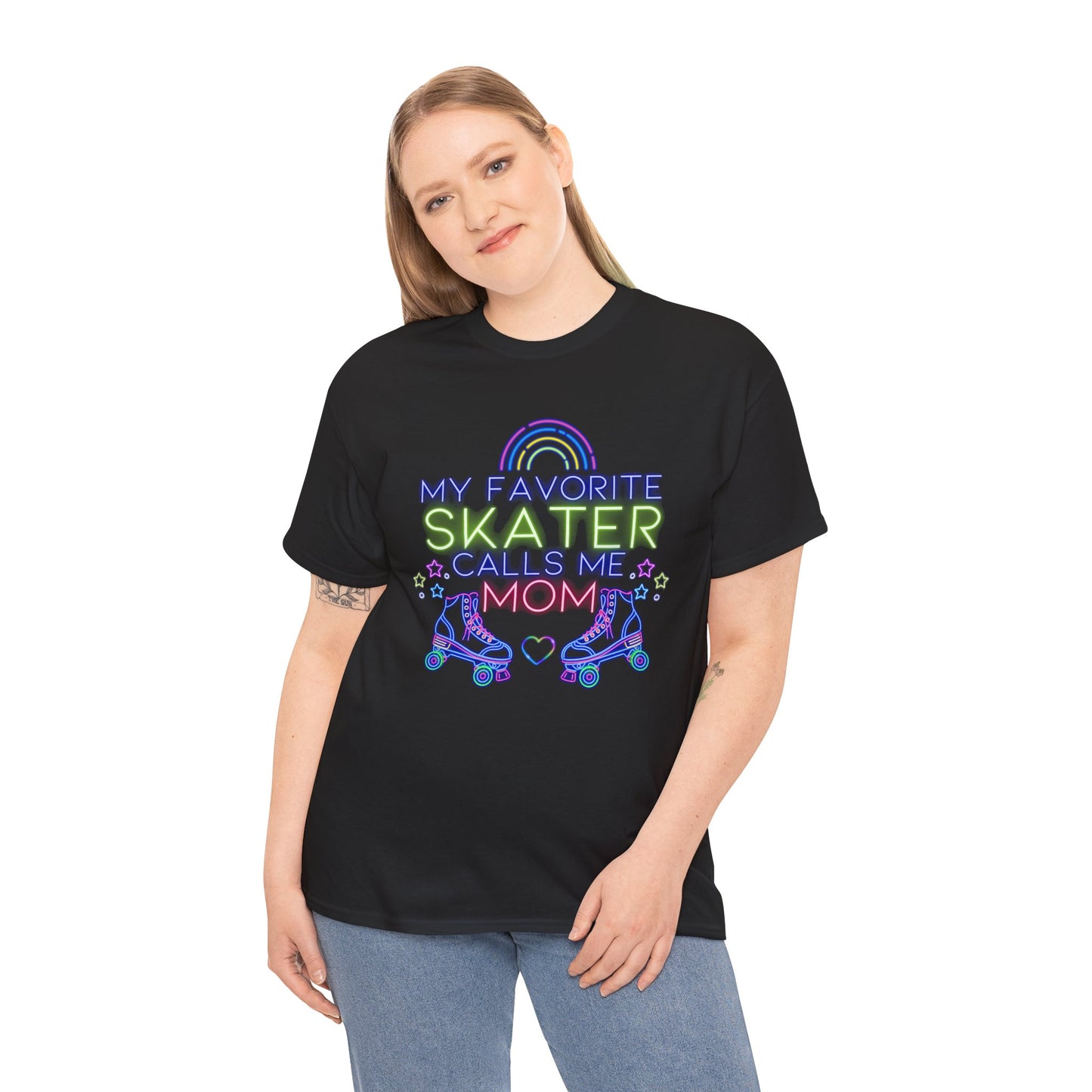 Women's "My Favorite Skater Calls Me Mom" Roller Skating Tee for Mothers