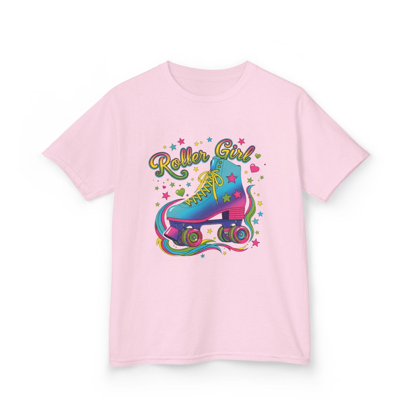 Girl's Roller Skating T-shirt - Roller Girl - Retro Graphic Shirt for Kids