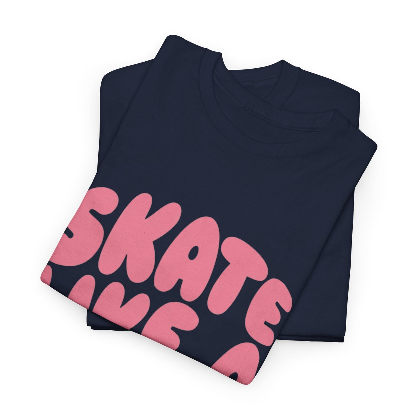 Women's Roller Skating T-Shirt - Skate Like A Girl - Bubble Letter Tee for Skaters