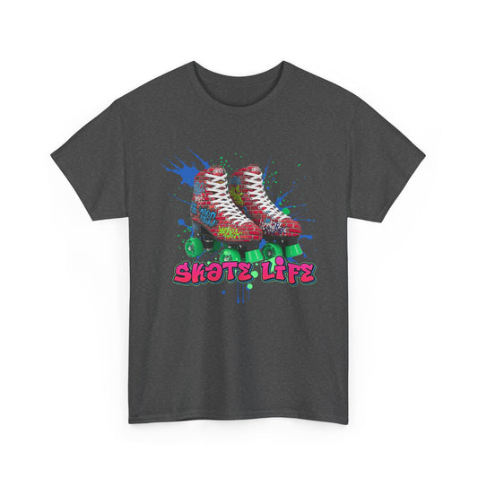 Adult Retro Roller Skating T-Shirt - Skate Life - Graffiti Style Graphic Tee for Skaters