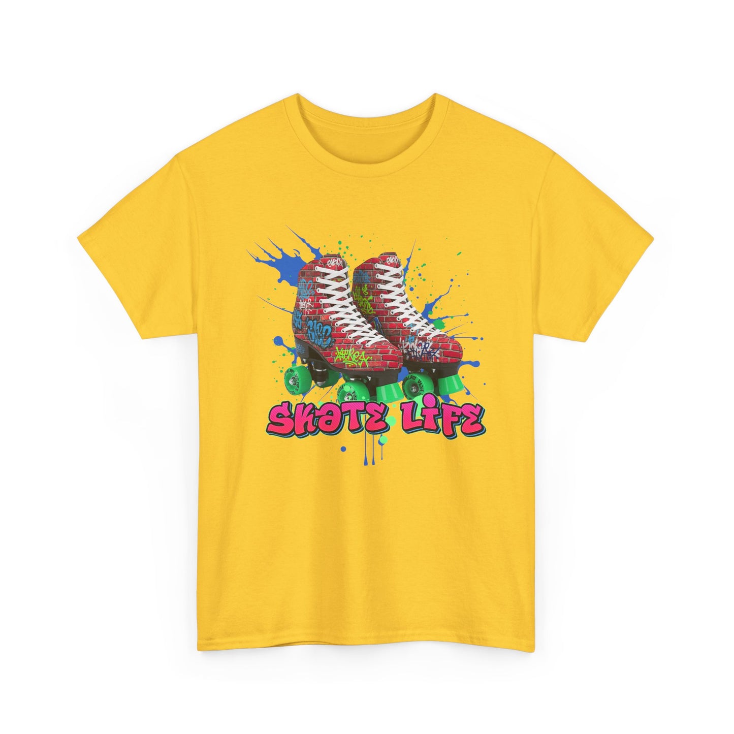 Adult Retro Roller Skating T-Shirt - Skate Life - Graffiti Style Graphic Tee for Skaters