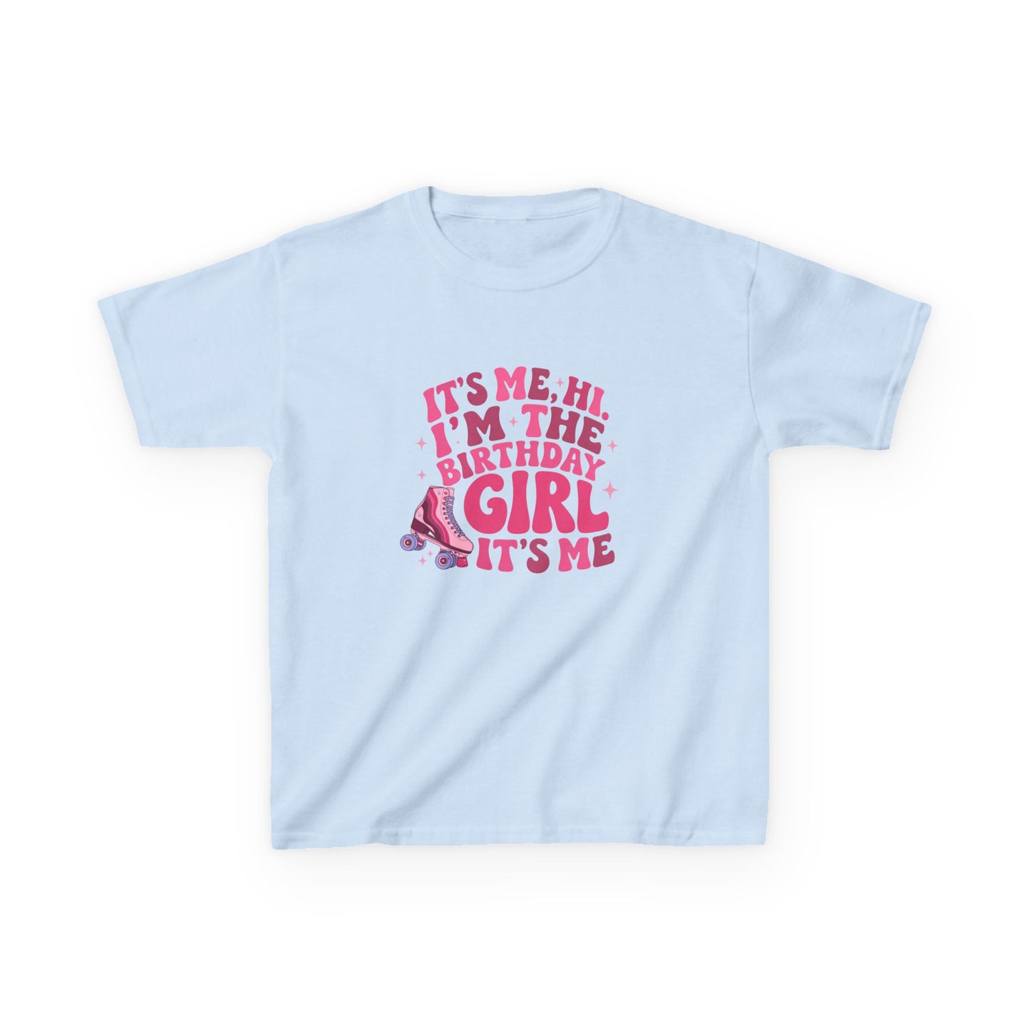 Girl's Birthday Roller Skating T-Shirt "Its Me, Hi I’m the Birthday Girl" Tee for Kids