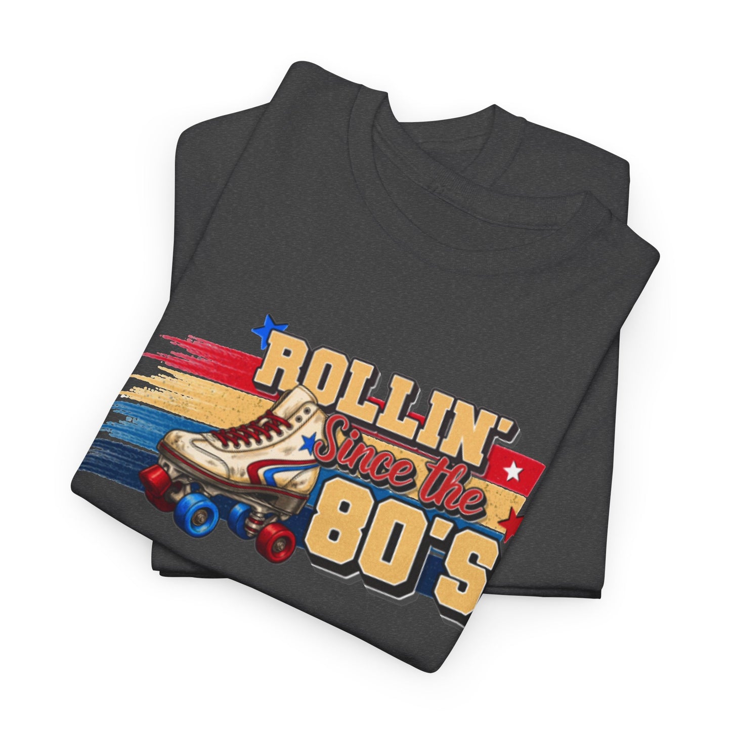 Rollin' Since the 80's - Retro Roller Skating T-Shirt – Vintage Quad Roller Skate Graphic Tee
