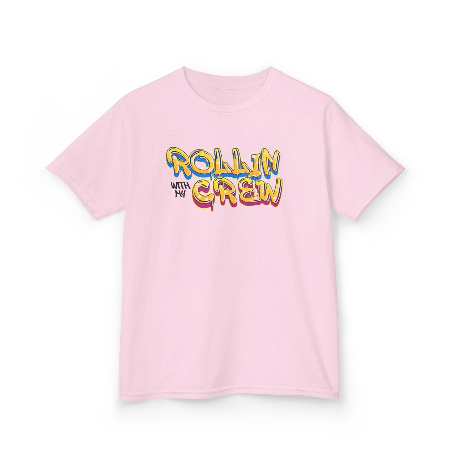 Kid's Roller Skating T-Shirt - Rollin With My Crew - Birthday Party Tee