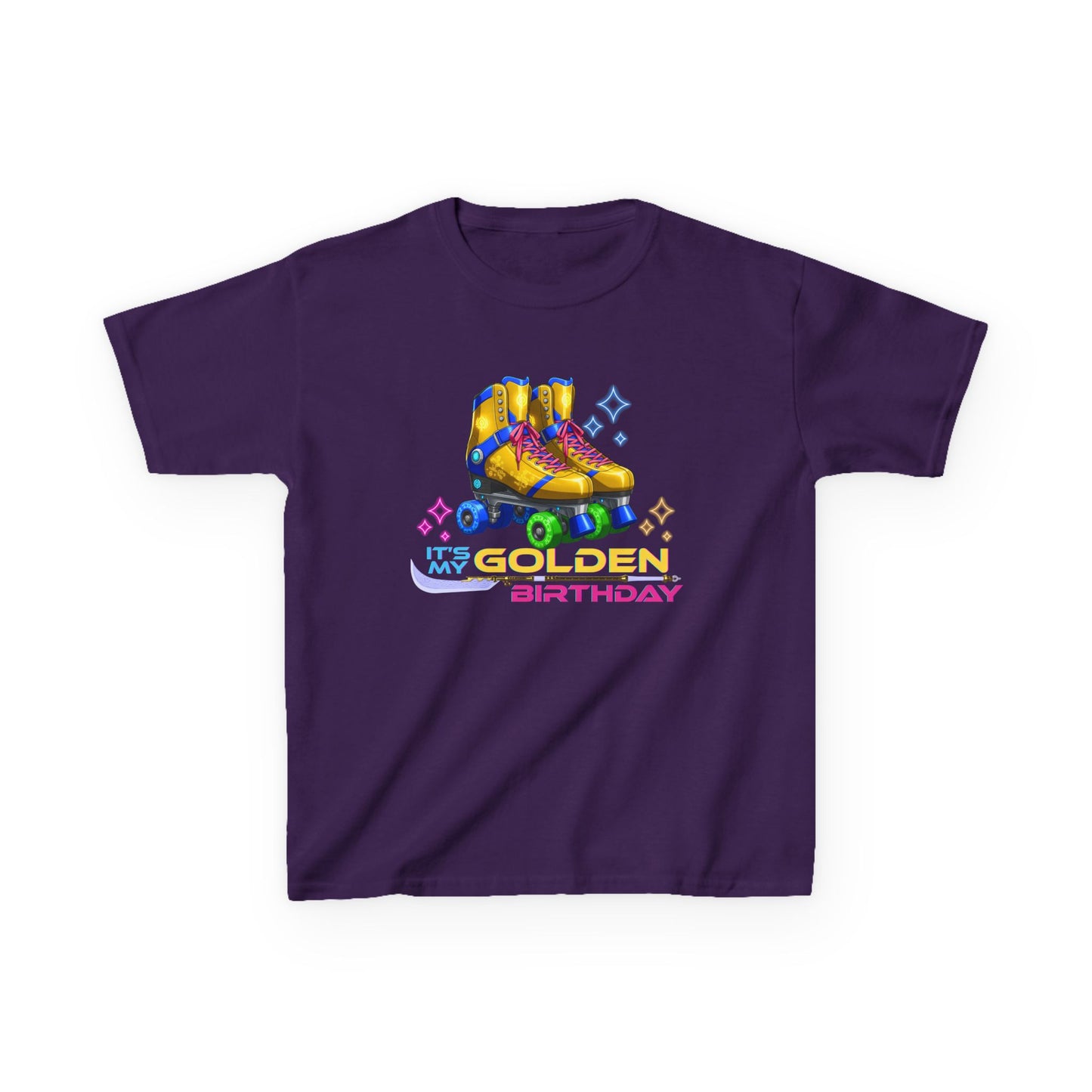 Kid's "It's My Golden Birthday" Roller Skating Shirt for Boys and Girls