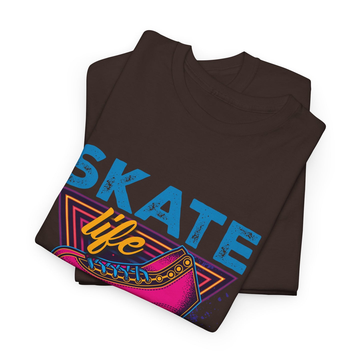 Adult Roller Skating T-Shirt - "Skate Life" - Pink Graphic