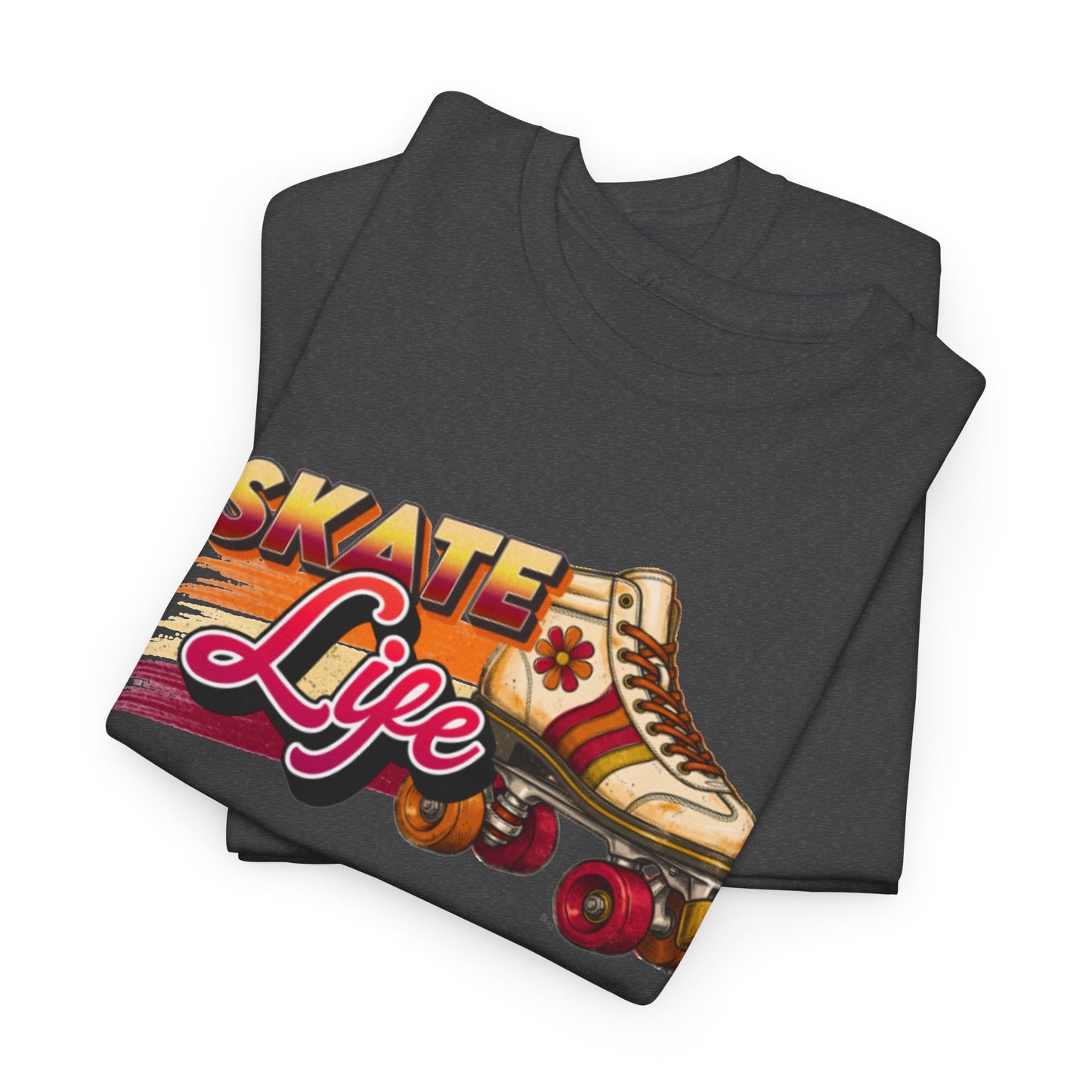 Retro Skate Life Graphic Tee - Vintage 70s 80s Roller Skating Shirt - Old School Skaters