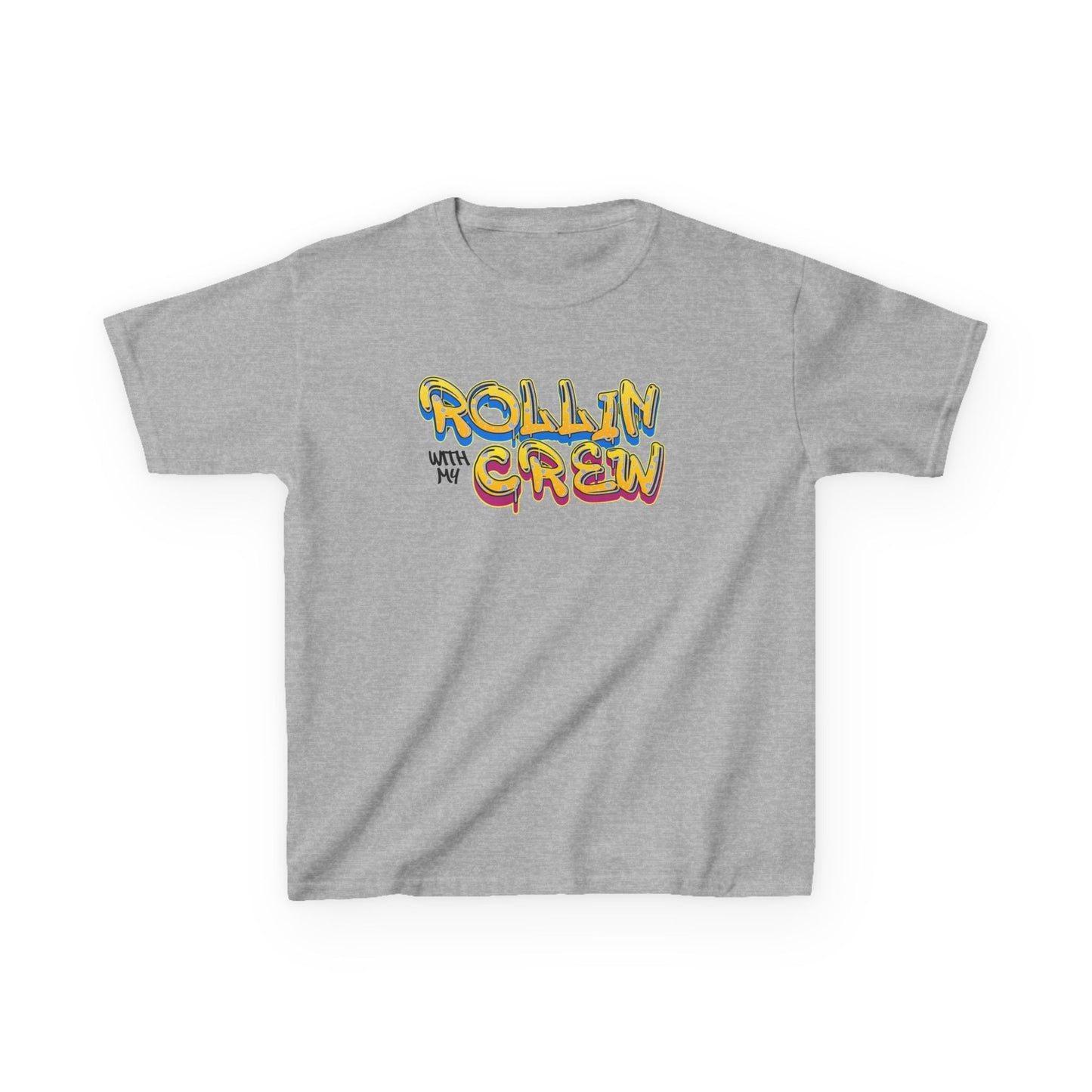Kid's Roller Skating T-Shirt - Rollin With My Crew - Birthday Party Tee