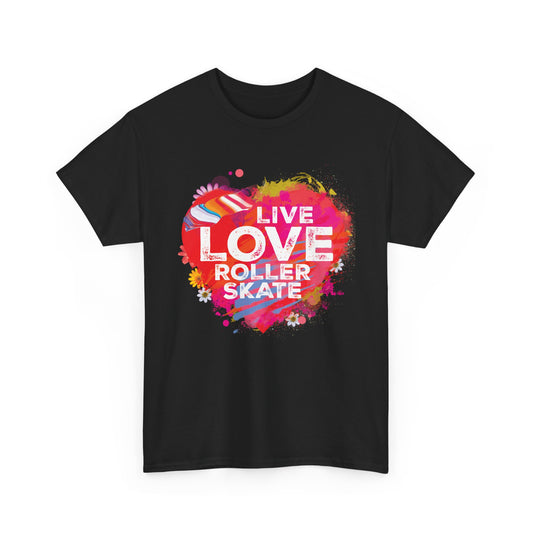 Women's "Live Love Roller Skate" T-Shirt for Skating Lovers