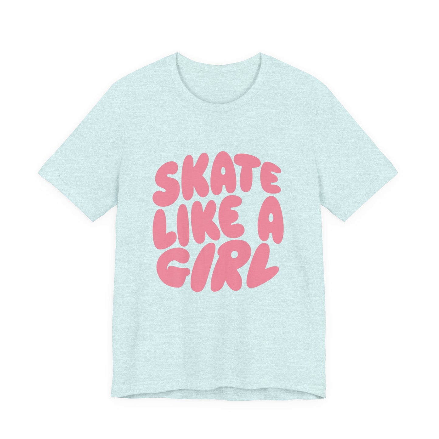 Women's "Skate Like A Girl" Roller Skate Graphic Cotton T-Shirt
