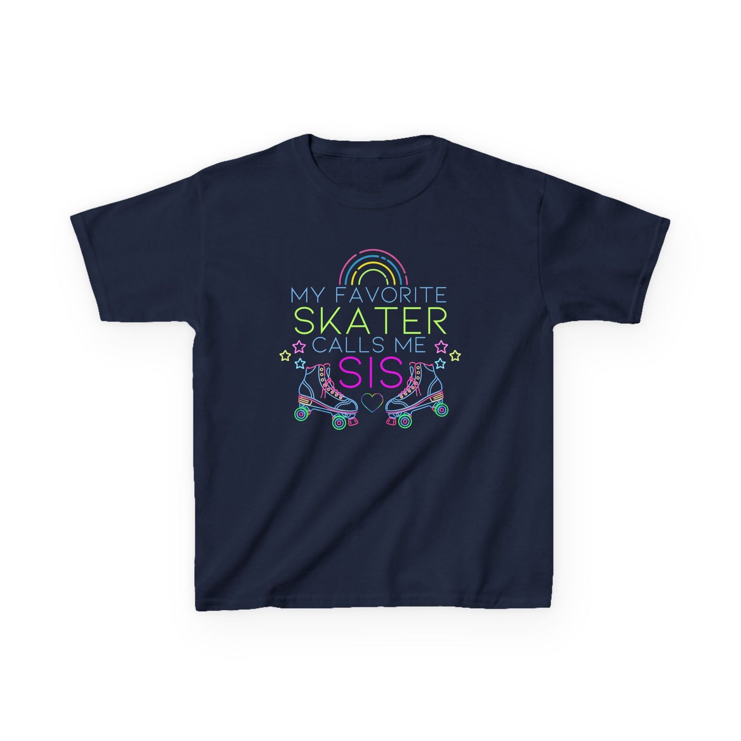 Girl's Birthday T-Shirt - My Favorite Skater Calls Me Sis - Graphic Tee for Kids