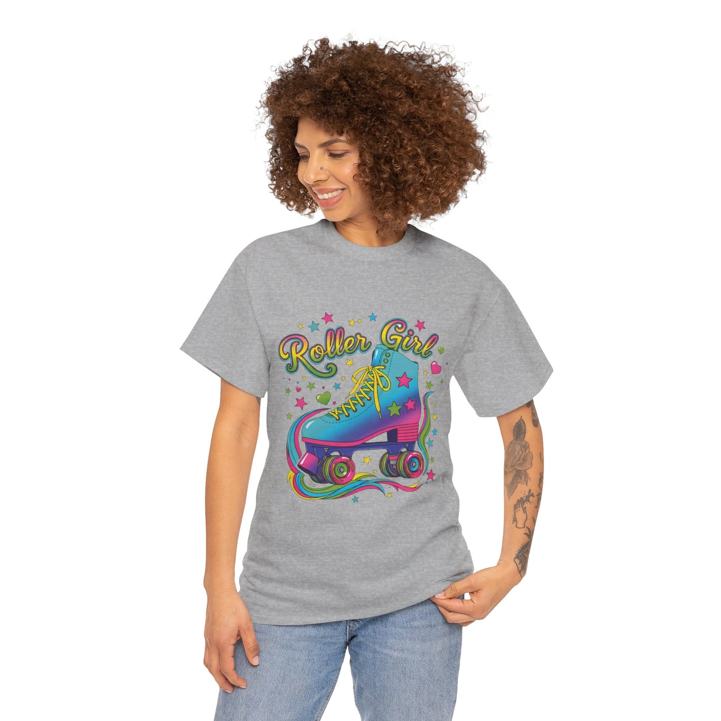 Women's Roller Skating T-shirt - Roller Girl - Retro Graphic Shirt for Skaters