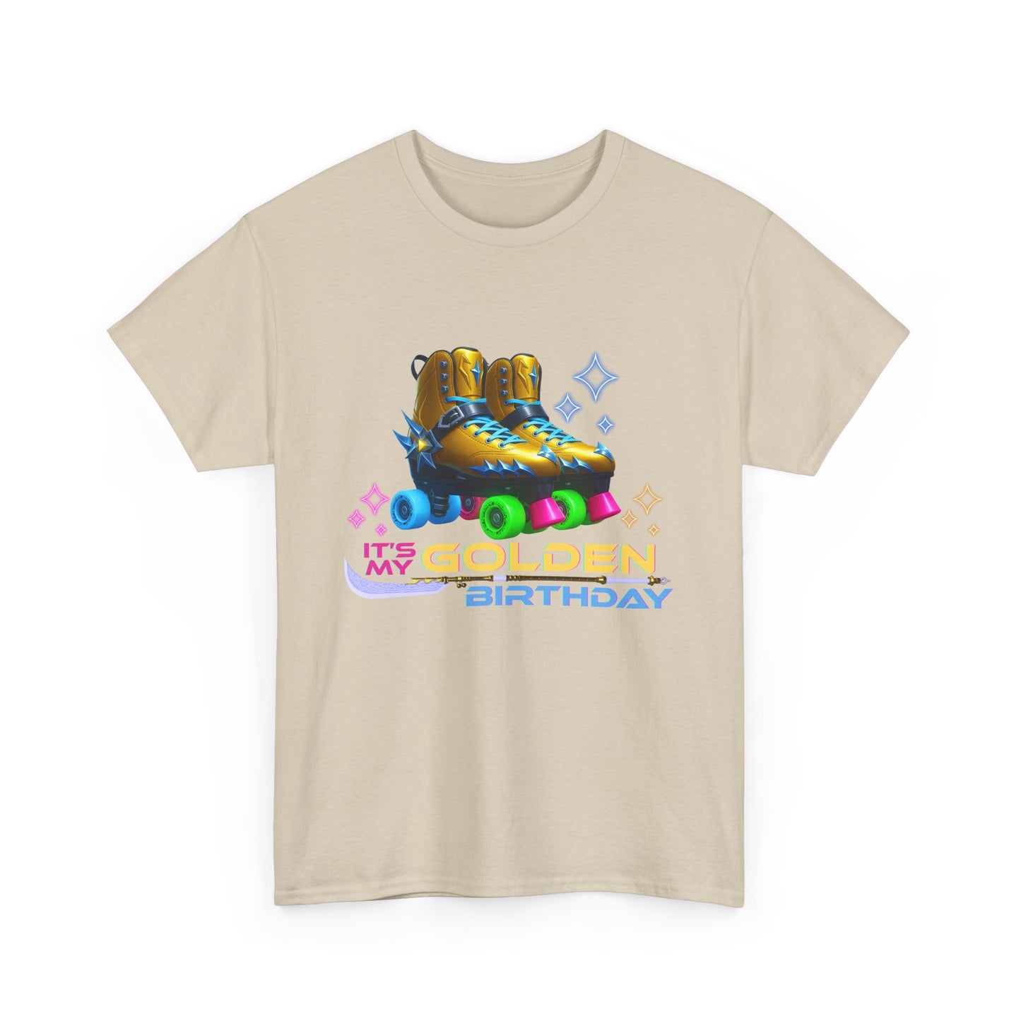 It's My Golden Birthday  - Adult and Teens Roller Skate Graphic T-Shirt – 100% Cotton, Female