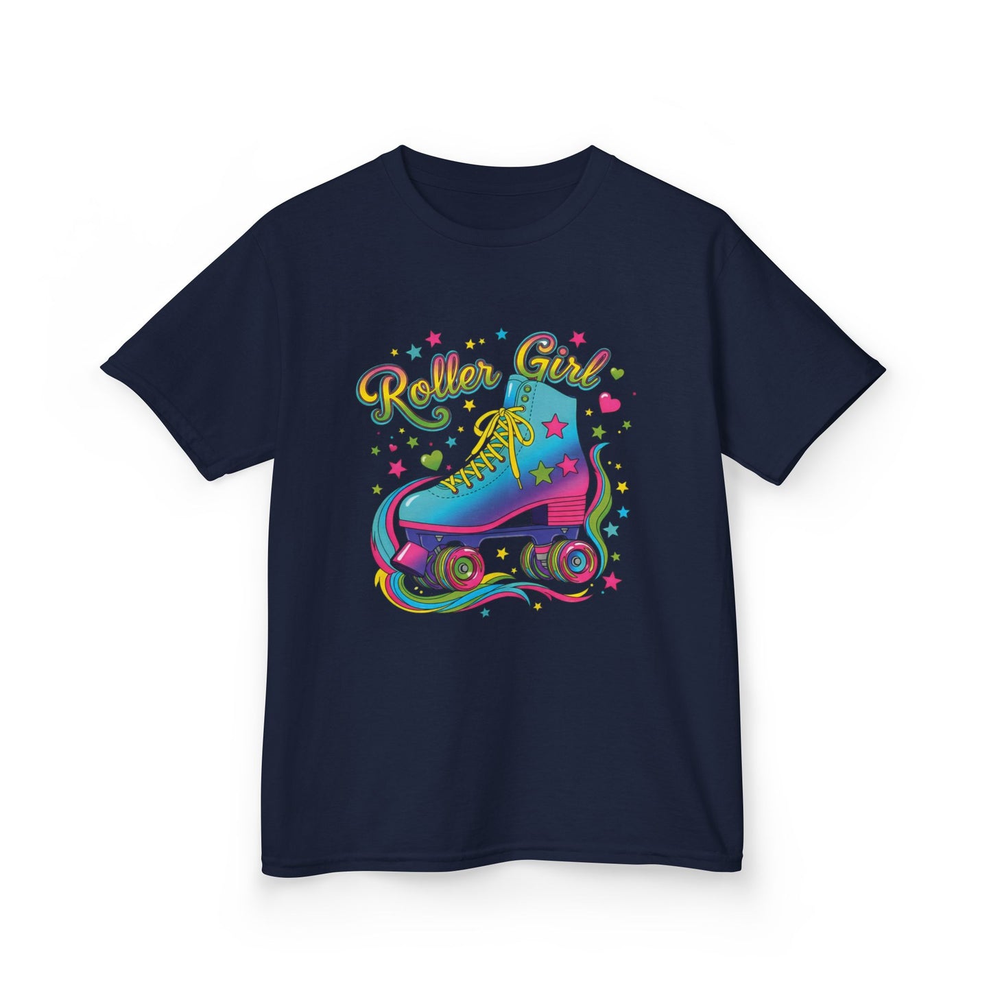 Girl's Roller Skating T-shirt - Roller Girl - Retro Graphic Shirt for Kids