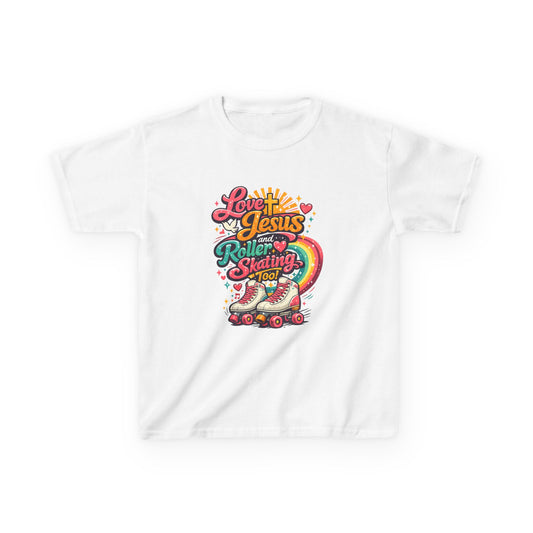 Love Jesus Roller Skating T-Shirt - Kids Christian Roller Skate Tee