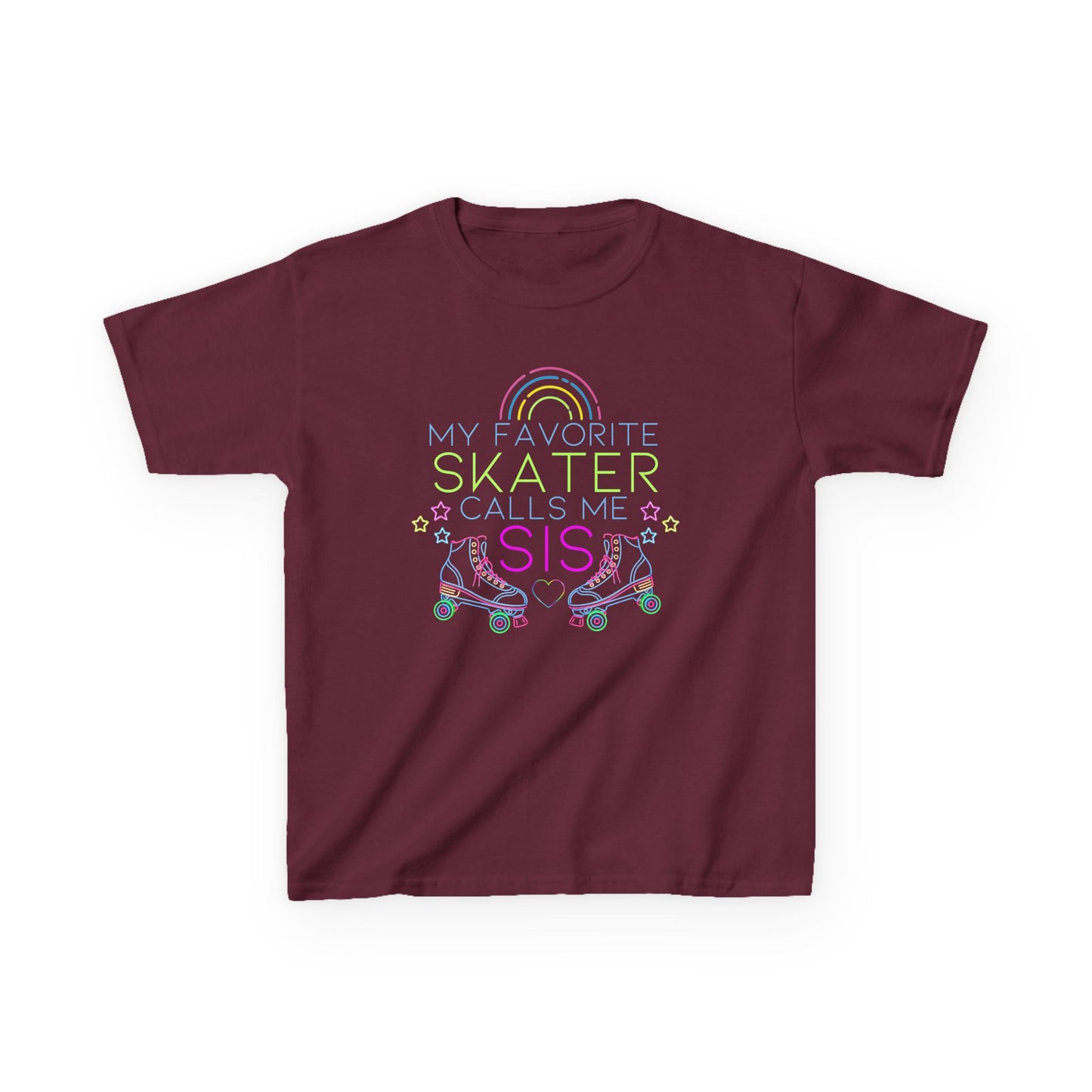 Girl's Birthday T-Shirt - My Favorite Skater Calls Me Sis - Graphic Tee for Kids
