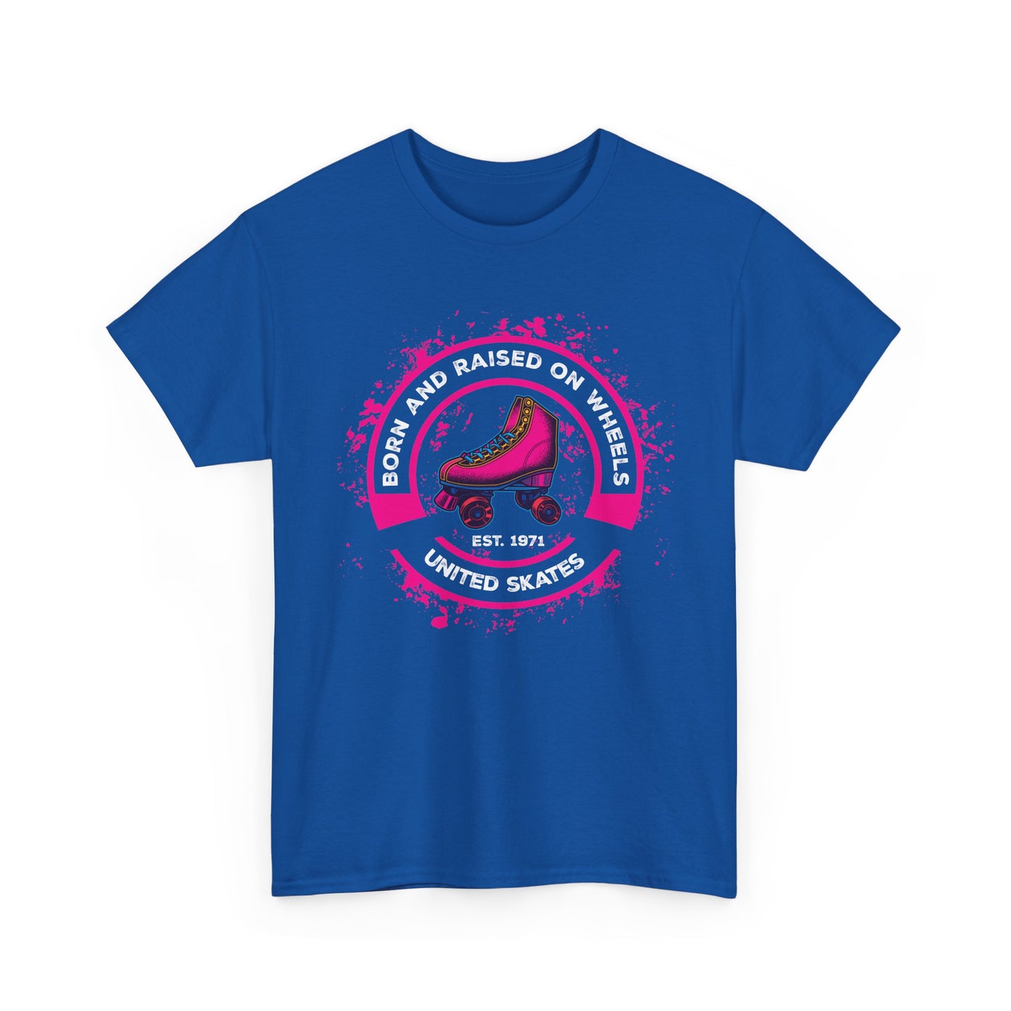 Adult "Born & Raised on Wheels" Roller Skating T-Shirt