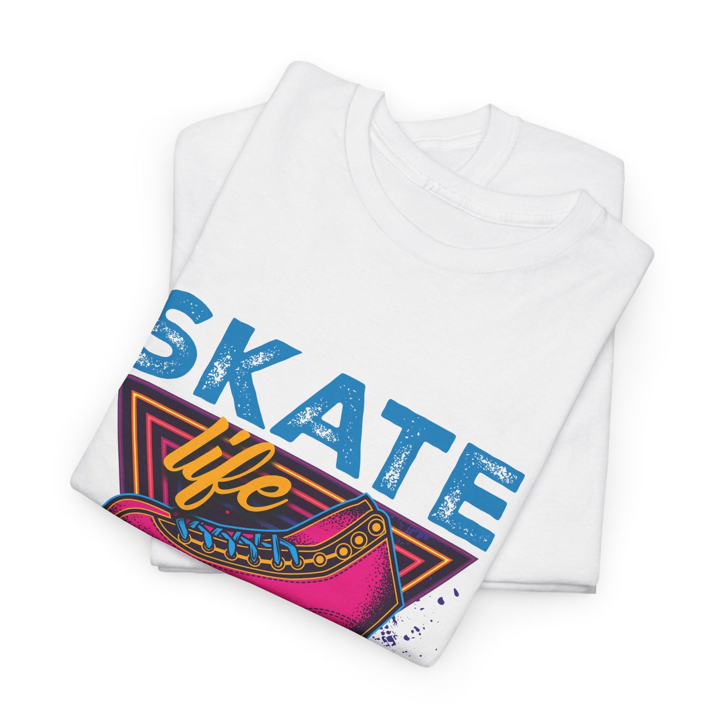 Adult Roller Skating T-Shirt - "Skate Life" - Pink Graphic