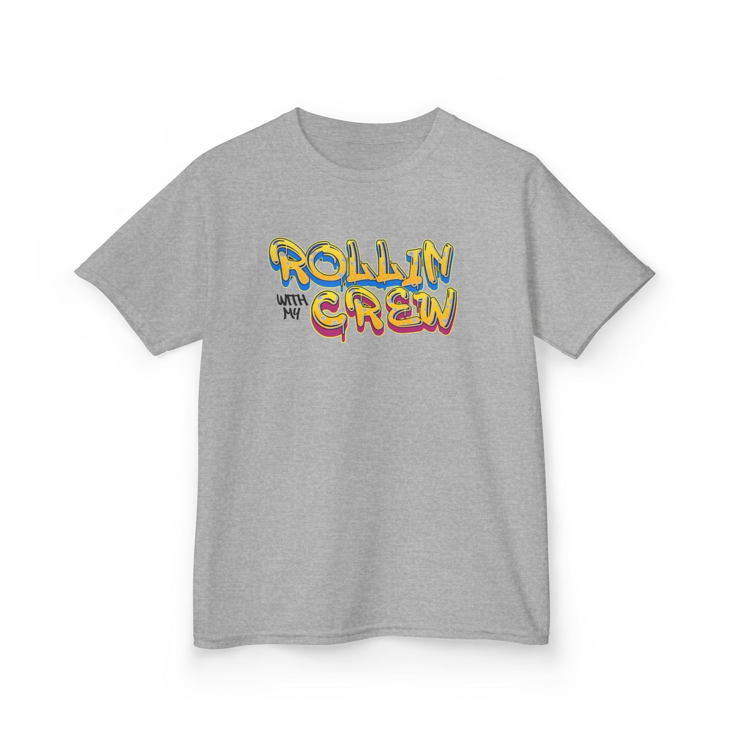 Kid's Roller Skating T-Shirt - Rollin With My Crew - Birthday Party Tee