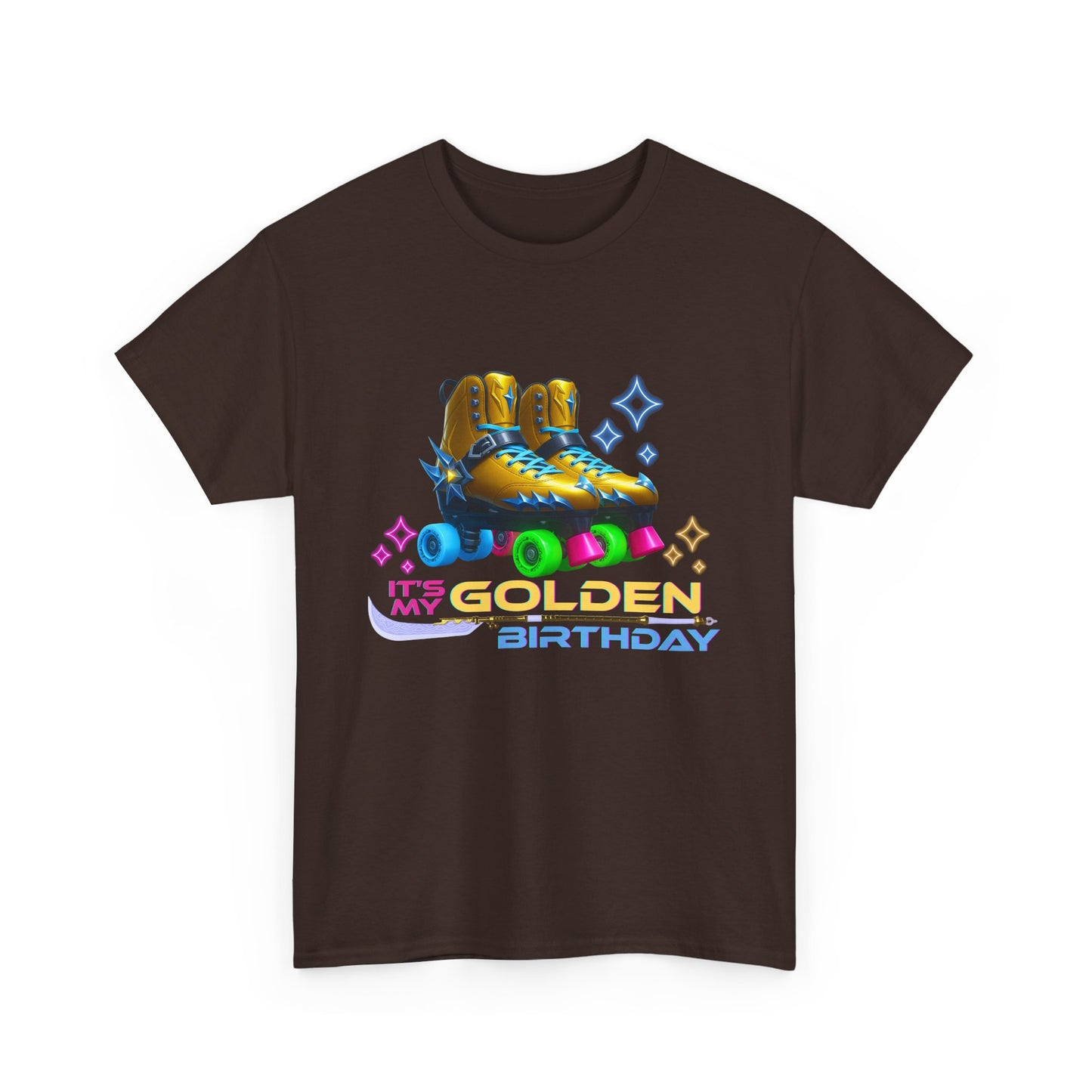 It's My Golden Birthday  - Adult and Teens Roller Skate Graphic T-Shirt – 100% Cotton, Female