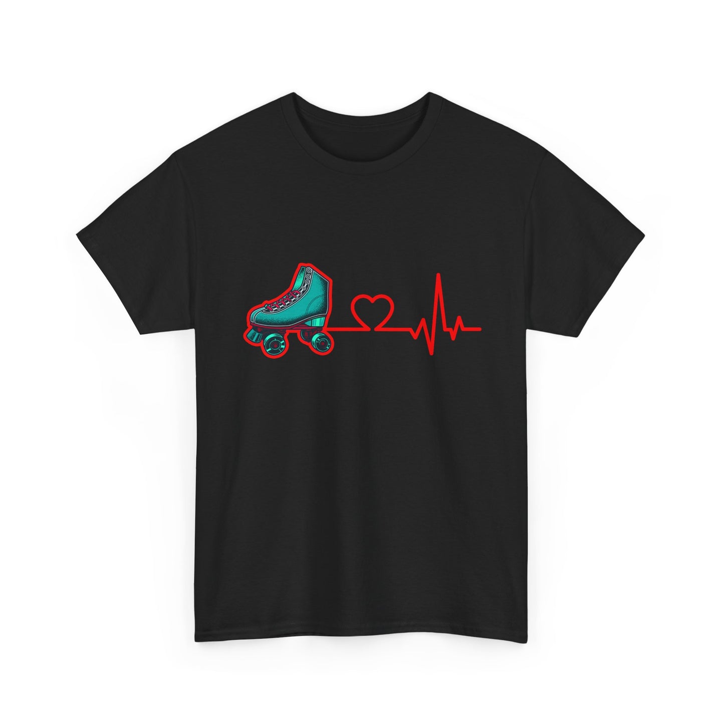 Adult Roller Skating T-Shirt - Heartbeat of Roller Skating - Rink Life Tee