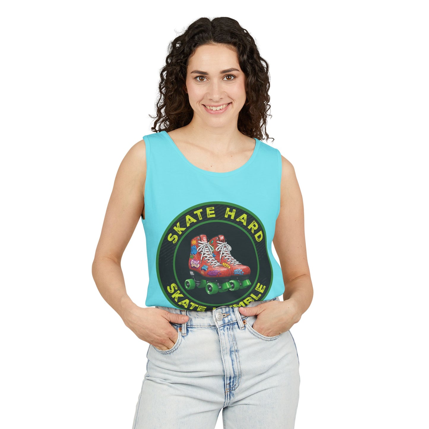 Unisex, Skate Hard, Skate Humble, Tank Top