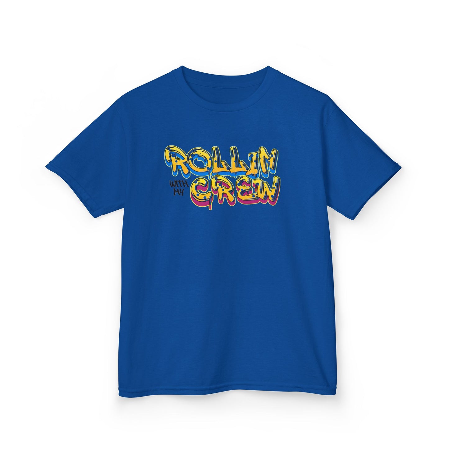 Kid's Roller Skating T-Shirt - Rollin With My Crew - Birthday Party Tee